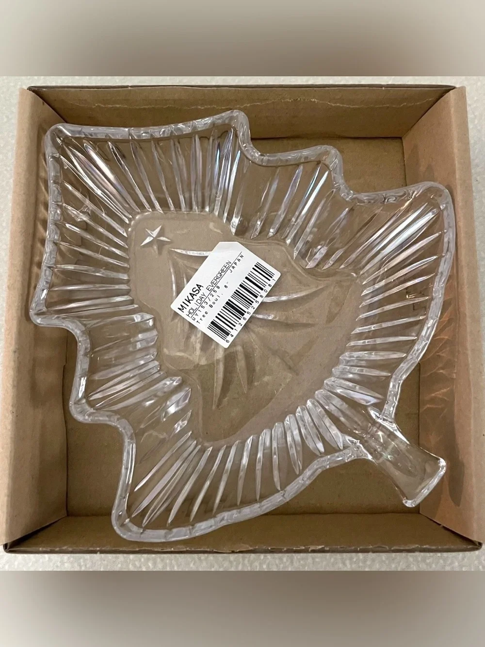 Mikasa Clear Glass Tree-Shaped Serving Bowl